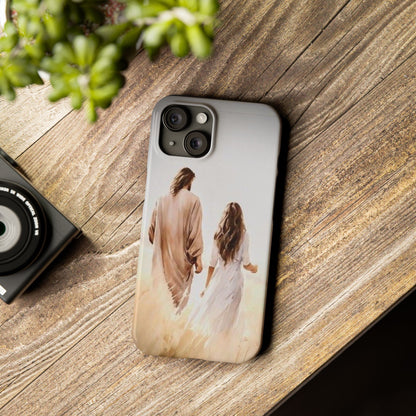 Slim Phone Cases - Jesus Walks with Me - NZC Apparel: Nashz Couture