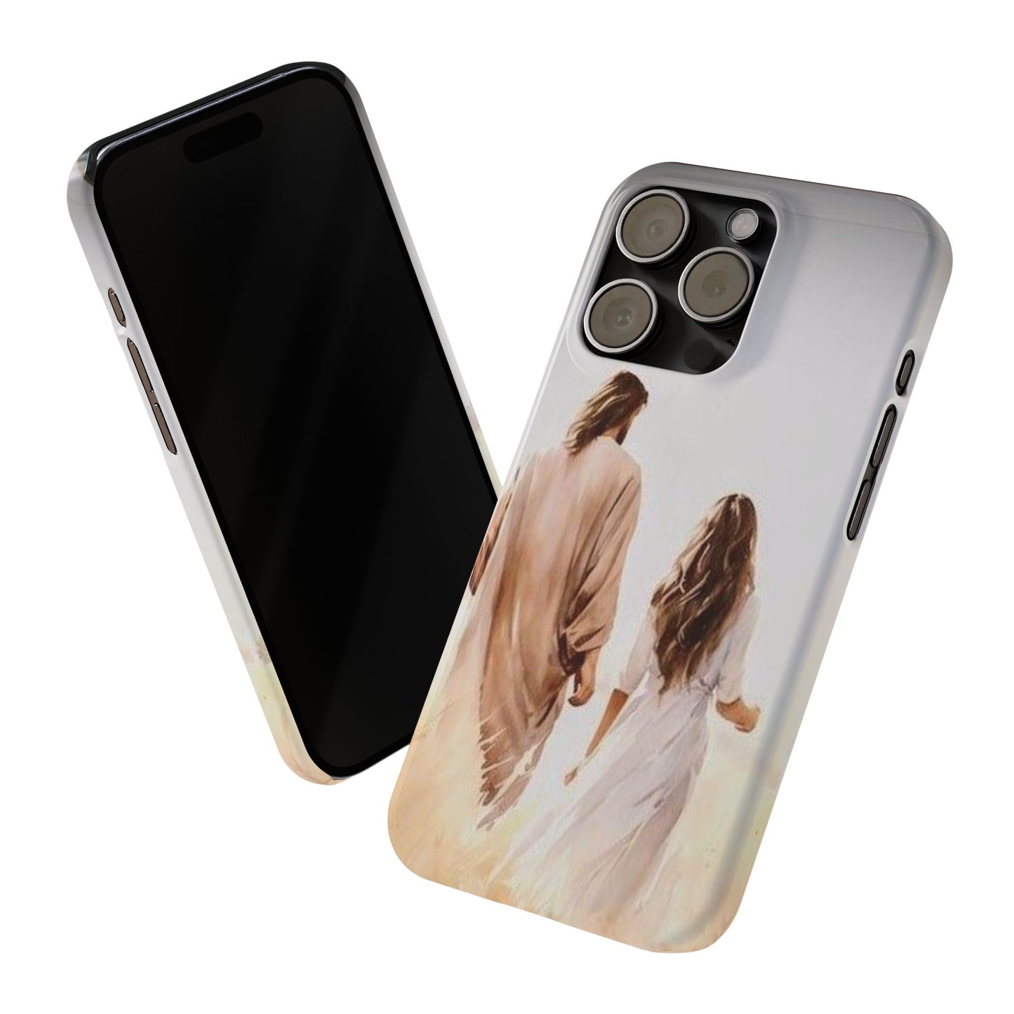 Slim Phone Cases - Jesus Walks with Me - NZC Apparel: Nashz Couture