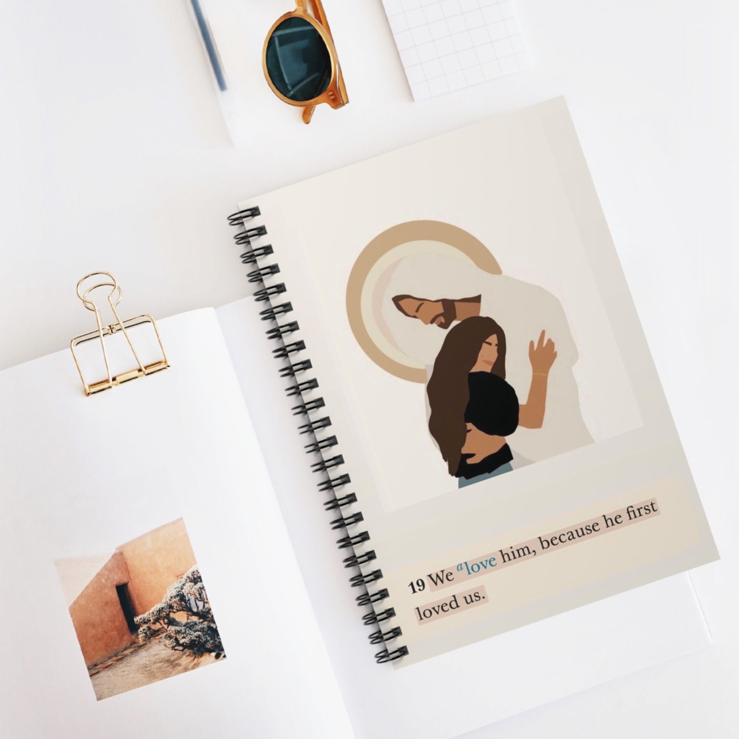 He First Loved Me Spiral Notebook - Ruled Line - NZC Apparel: Nashz Couture