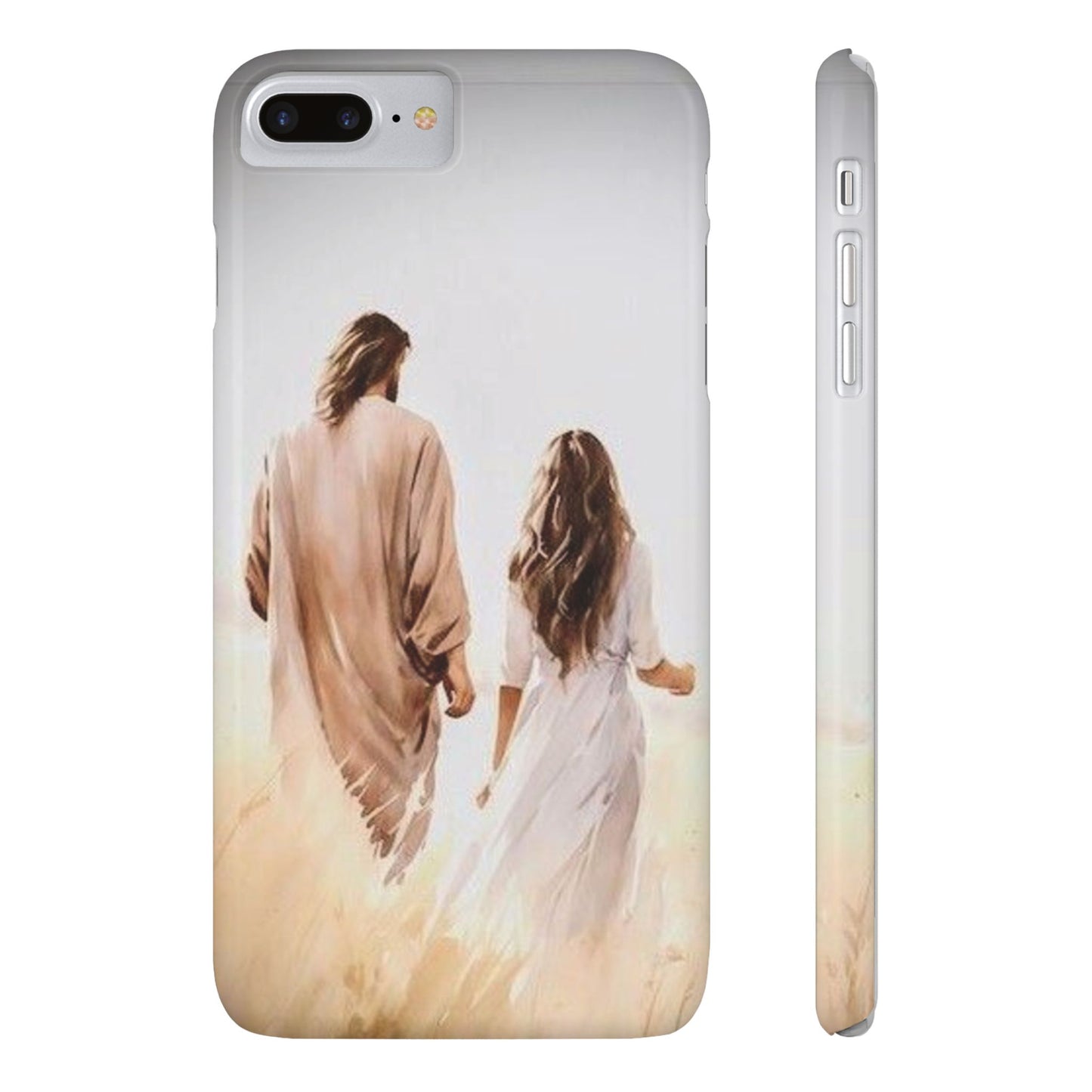 Slim Phone Cases - Jesus Walks with Me - NZC Apparel: Nashz Couture