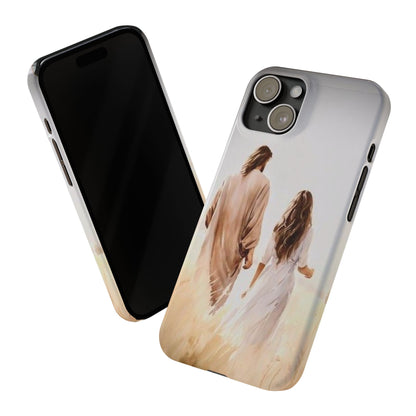 Slim Phone Cases - Jesus Walks with Me - NZC Apparel: Nashz Couture