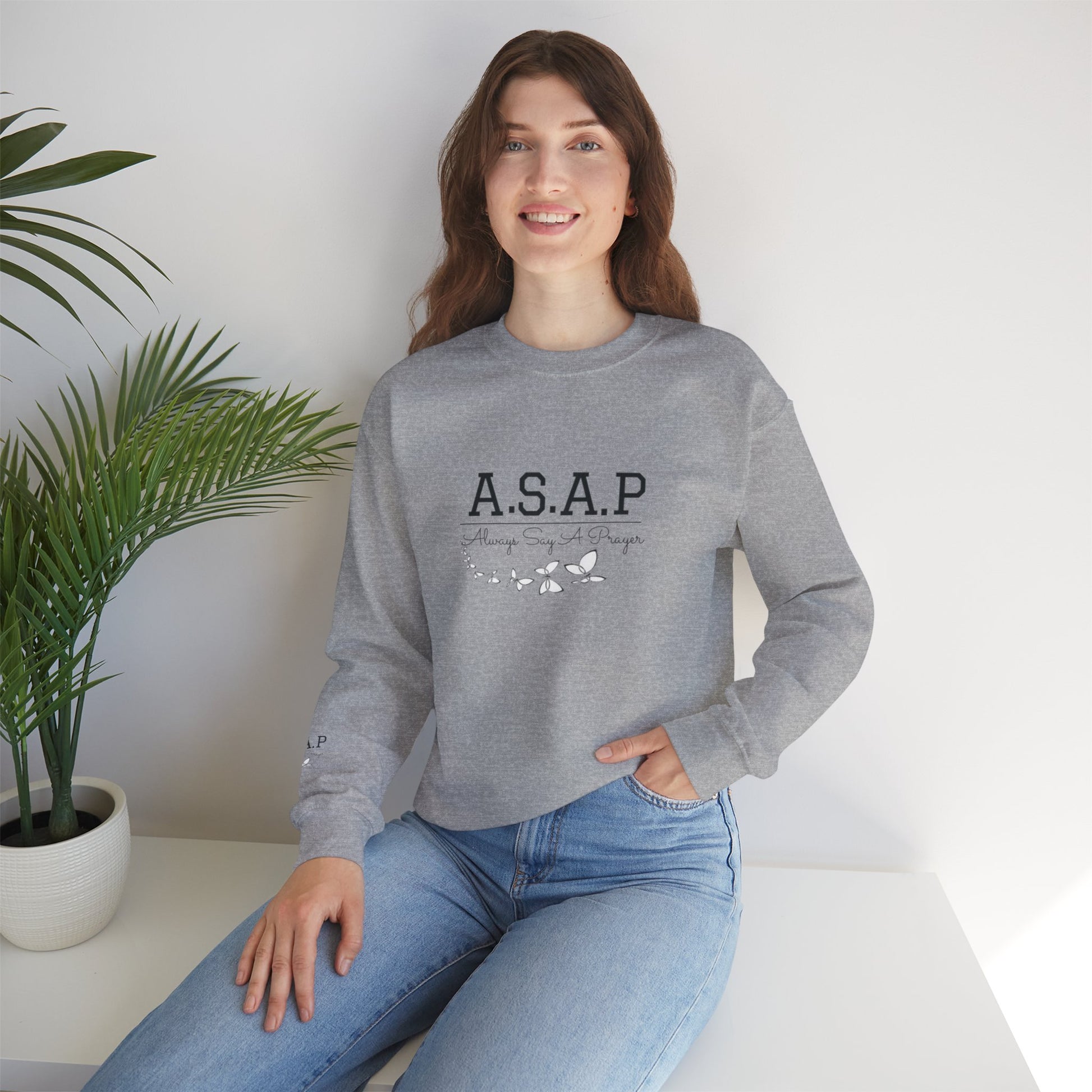 Christian Women's Crewneck Sweatshirt - Always Say a Prayer - NZC Apparel: Nashz Couture