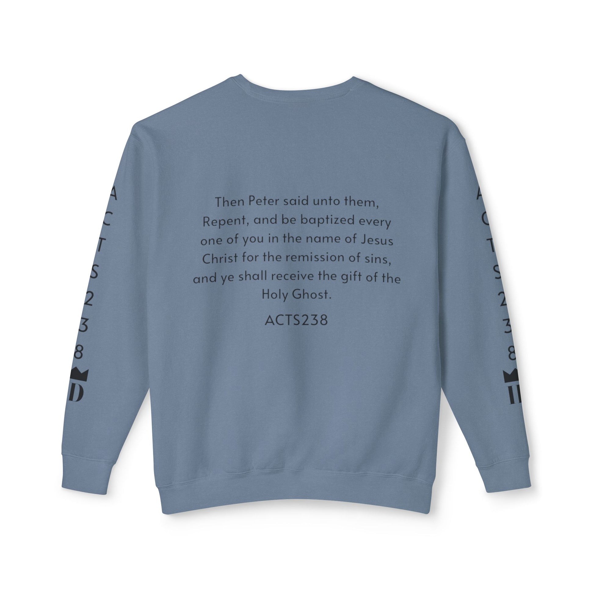 Kingdom ID Acts 2:38 Christian Unisex Crewneck Sweatshirt - NZC Apparel: Nashz Couture