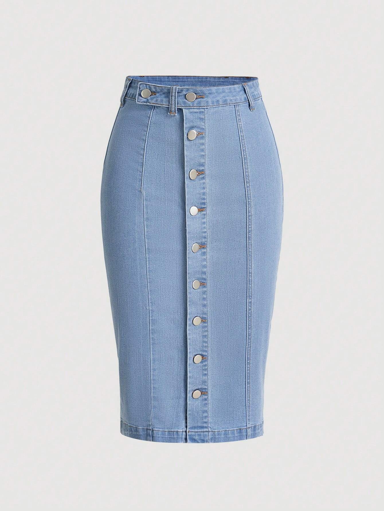 Women's Blue Denim Skirt - NZC Apparel: Nashz Couture