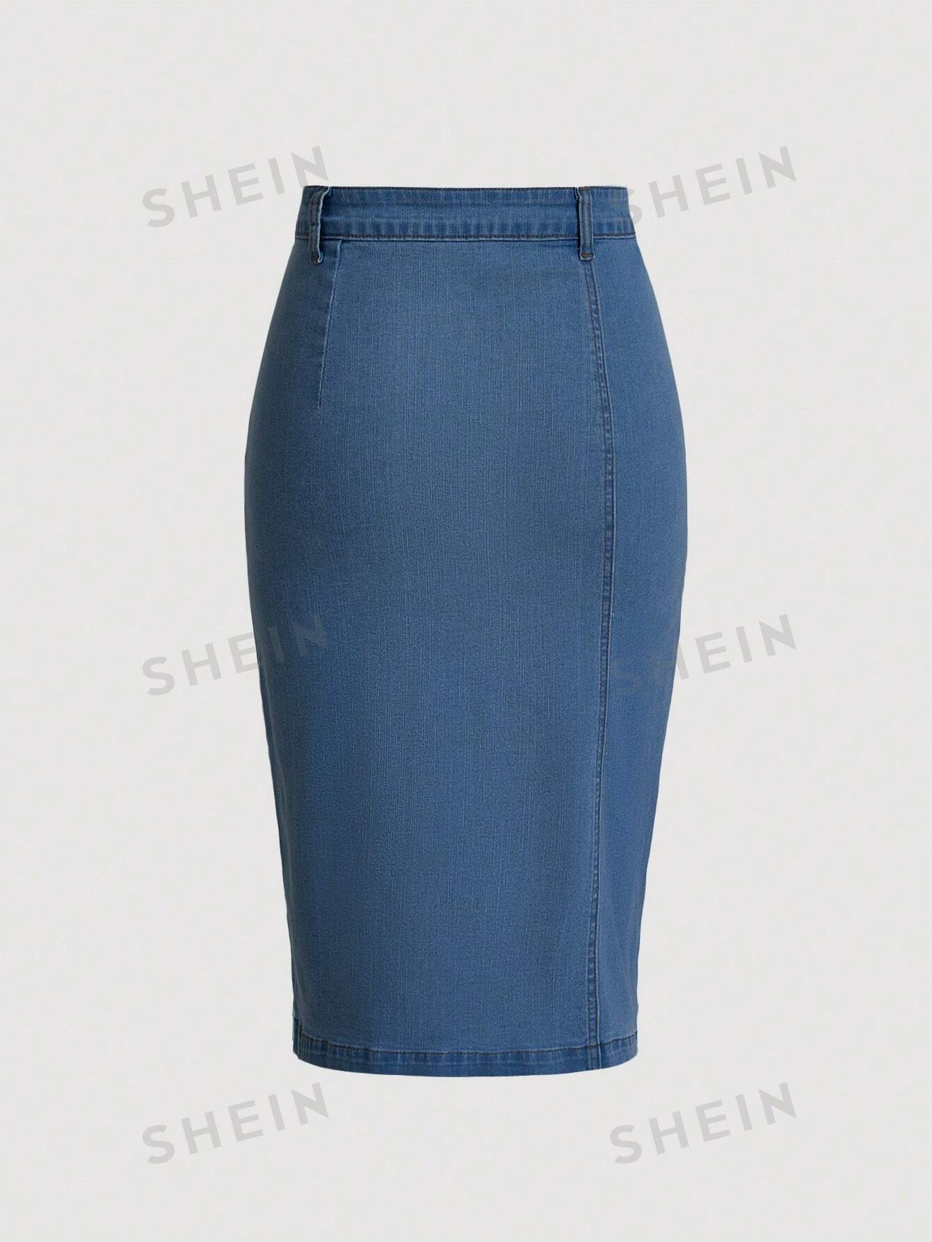 Women's Blue Denim Skirt - NZC Apparel: Nashz Couture