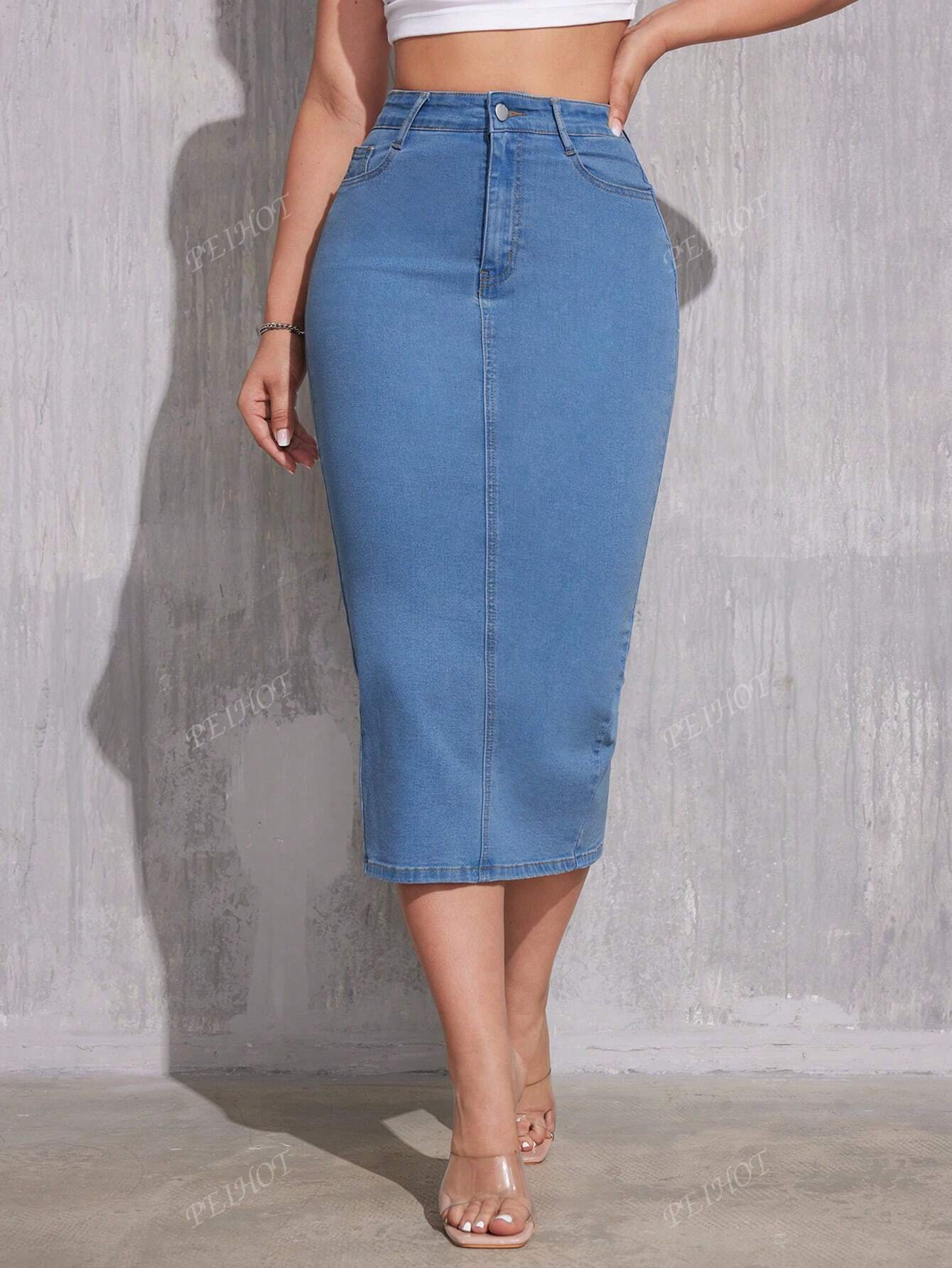 Women Casual Bodycon Denim Skirt - NZC Apparel: Nashz Couture