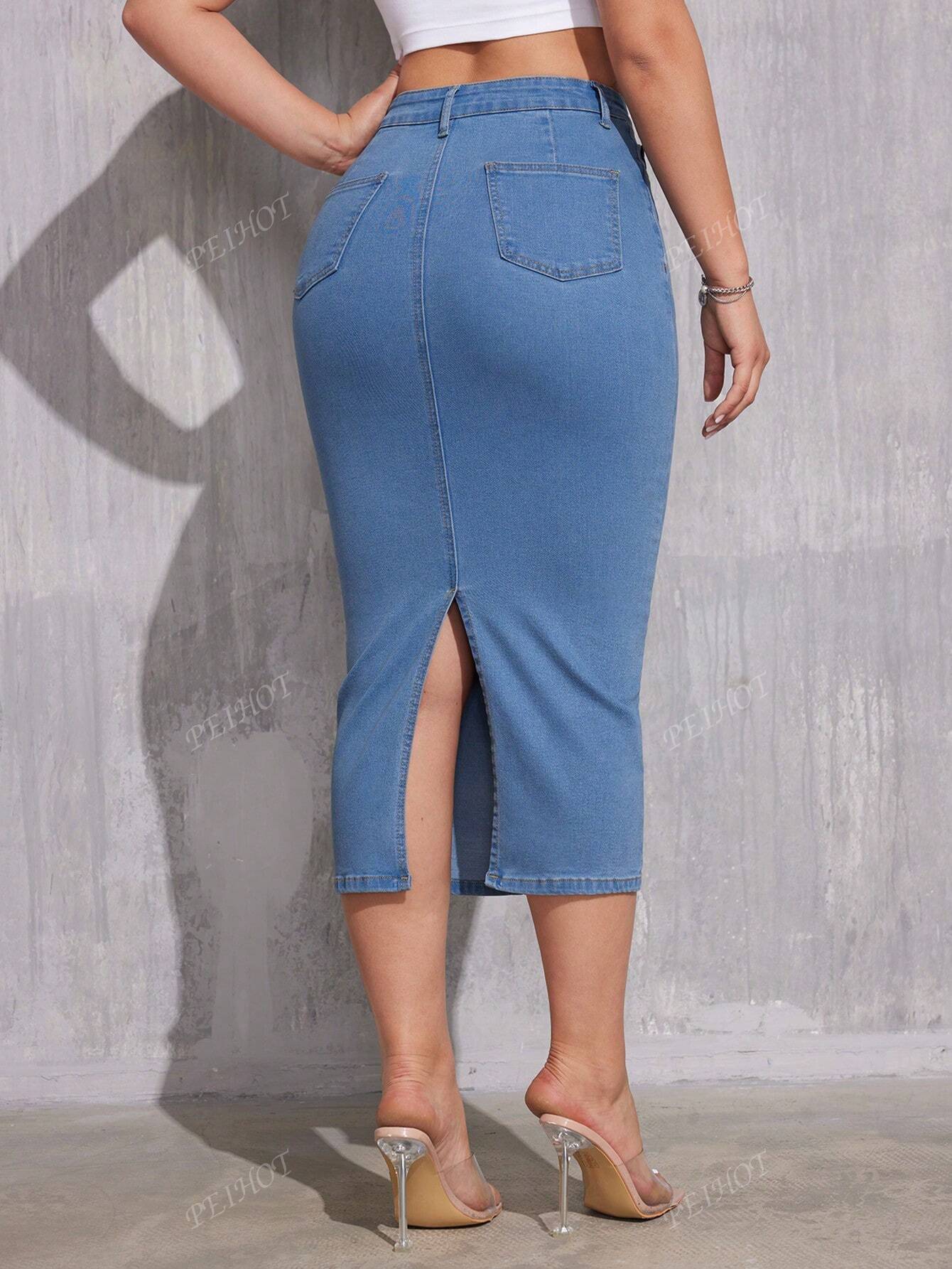 Women Casual Bodycon Denim Skirt - NZC Apparel: Nashz Couture