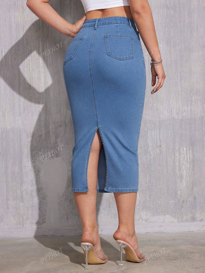 Women Casual Bodycon Denim Skirt - NZC Apparel: Nashz Couture