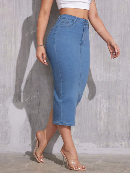 Women Casual Bodycon Denim Skirt - NZC Apparel: Nashz Couture