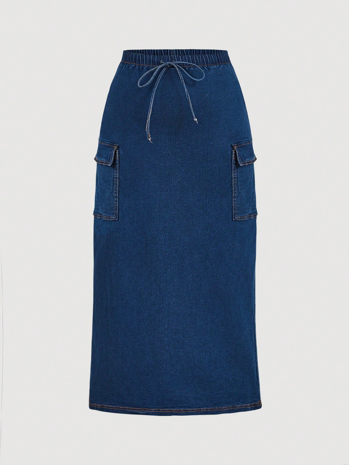 Casual Comfort: Plus Size Denim Maxi Skirt - NZC Apparel: Nashz Couture