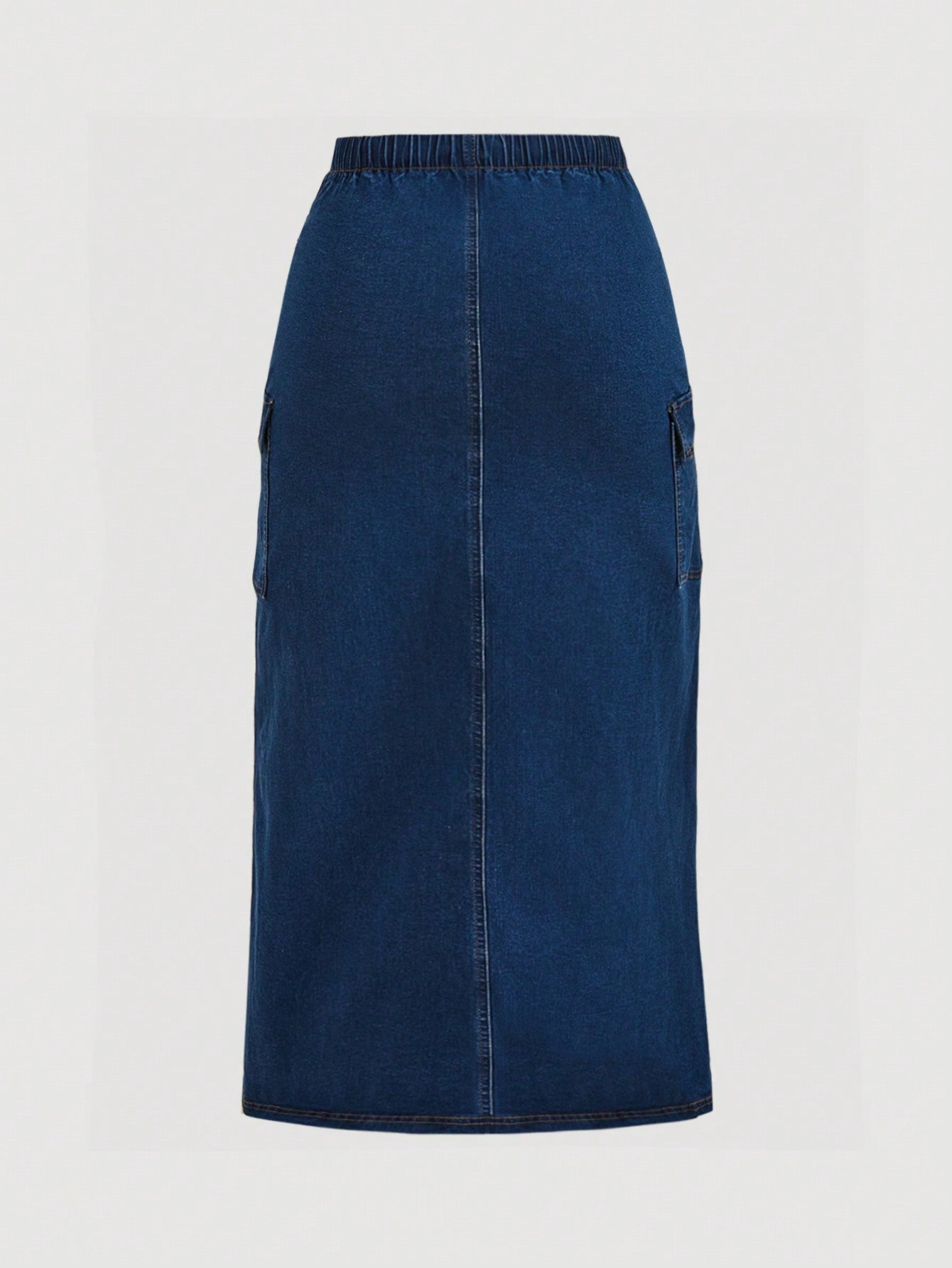 Casual Comfort: Plus Size Denim Maxi Skirt - NZC Apparel: Nashz Couture