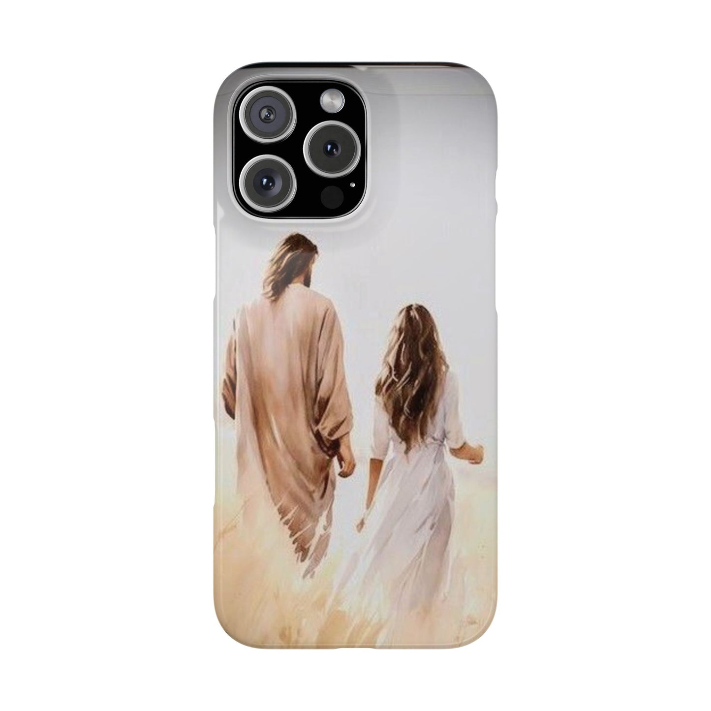 Slim Phone Cases - Jesus Walks with Me - NZC Apparel: Nashz Couture