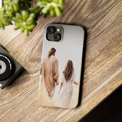 Slim Phone Cases - Jesus Walks with Me - NZC Apparel: Nashz Couture