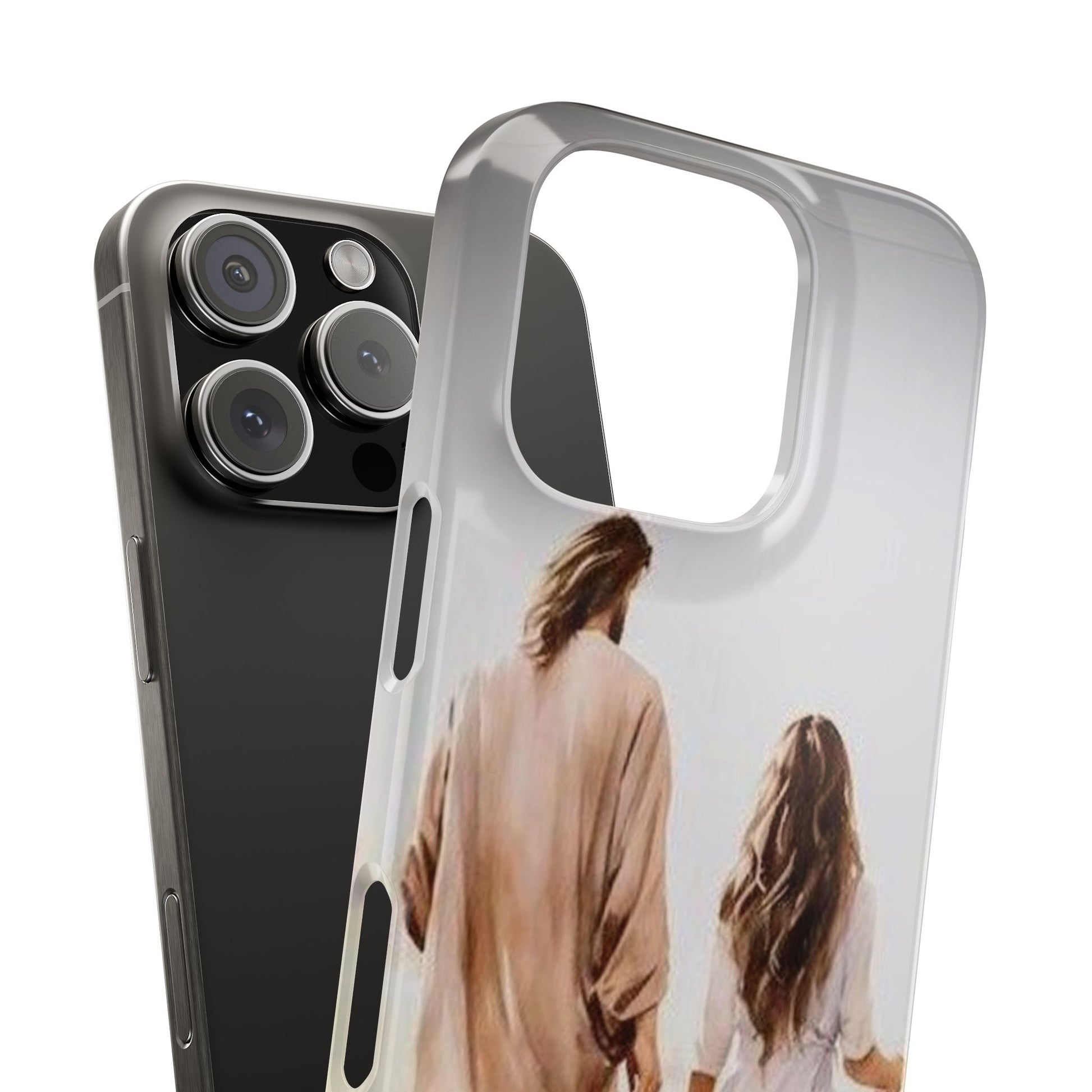 Slim Phone Cases - Jesus Walks with Me - NZC Apparel: Nashz Couture