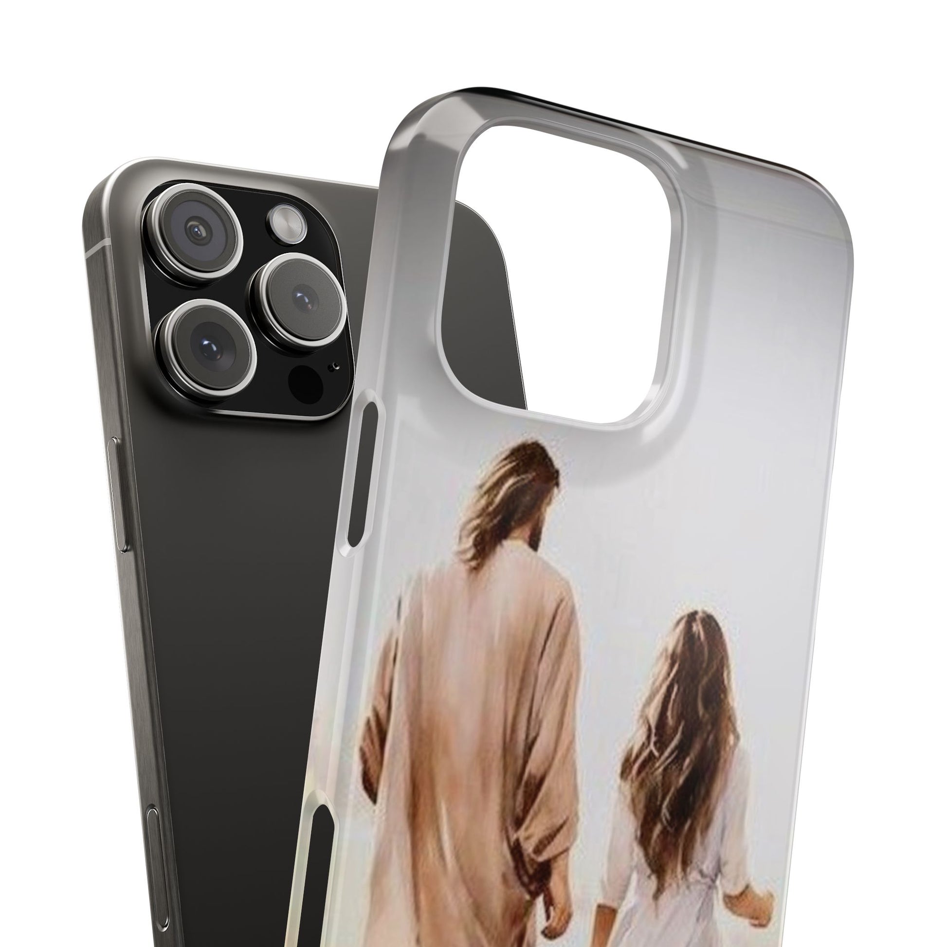 Slim Phone Cases - Jesus Walks with Me - NZC Apparel: Nashz Couture