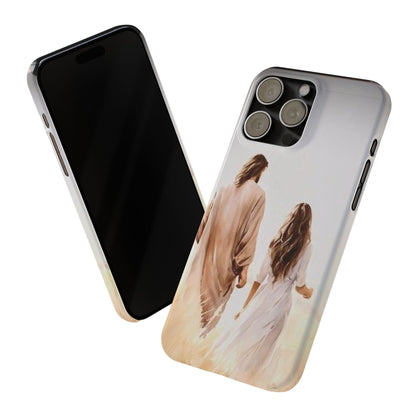 Slim Phone Cases - Jesus Walks with Me - NZC Apparel: Nashz Couture